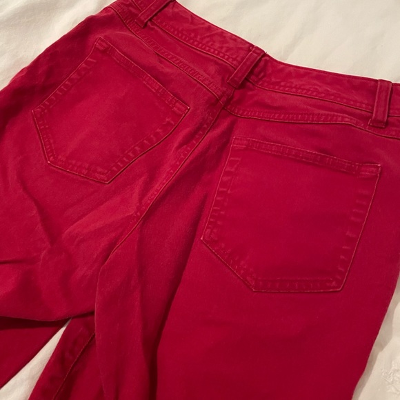 Red Cropped Jeans - Picture 4 of 5